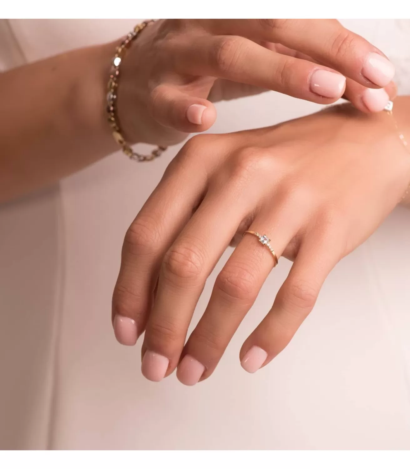 Anillo Streep Oro 18K Diamantes 0.030 Qts. Aguamarina<Alda Joyeros Clearance