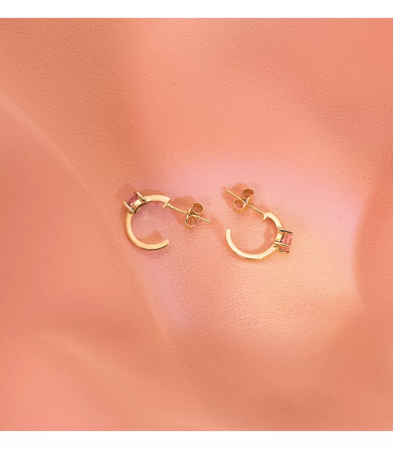 Aros Paradise Glam Rosa De Francia Oro Amarillo 18K<Alda Joyeros Clearance