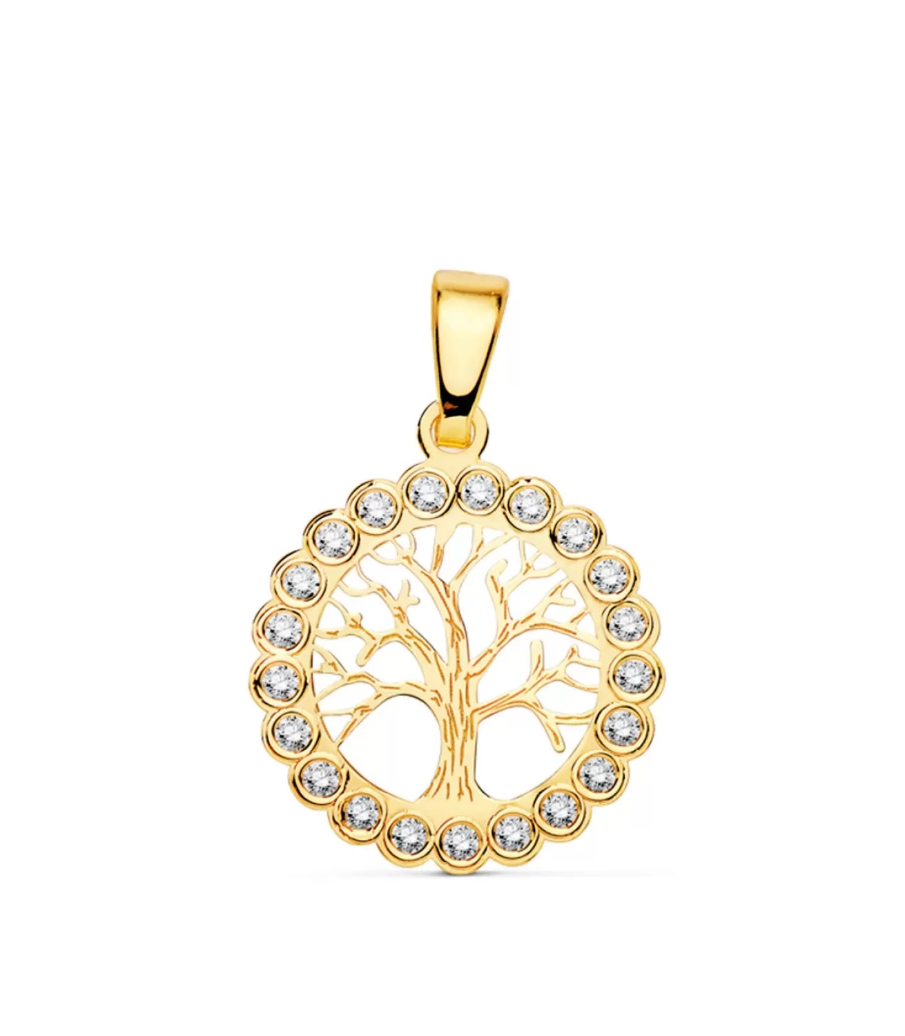 Colgante Arbol De La Vida Circonitas Oro Amarillo 18K<Alda Joyeros Clearance