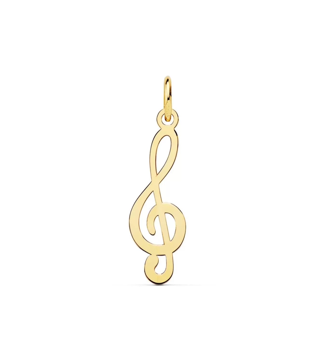 Colgante Clave De Sol Oro Amarillo 18K 21 Mm<Alda Joyeros New