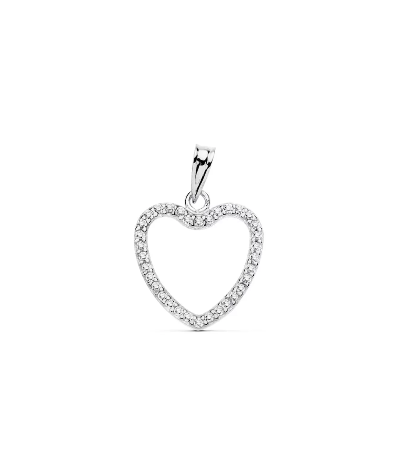 Colgante Corazon Oro Blanco 18 Ktes<Alda Joyeros Discount