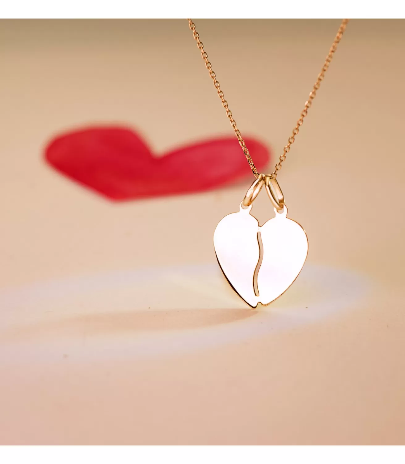 Colgante Corazon Partido Oro Amarillo 18K<Alda Joyeros Best