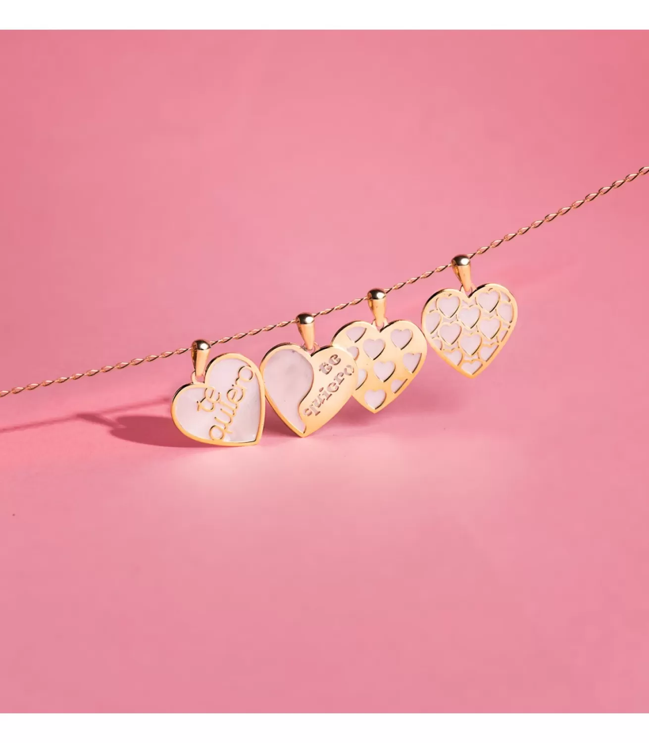 Colgante Corazon Te Quiero Nacar Oro 18K<Alda Joyeros Fashion