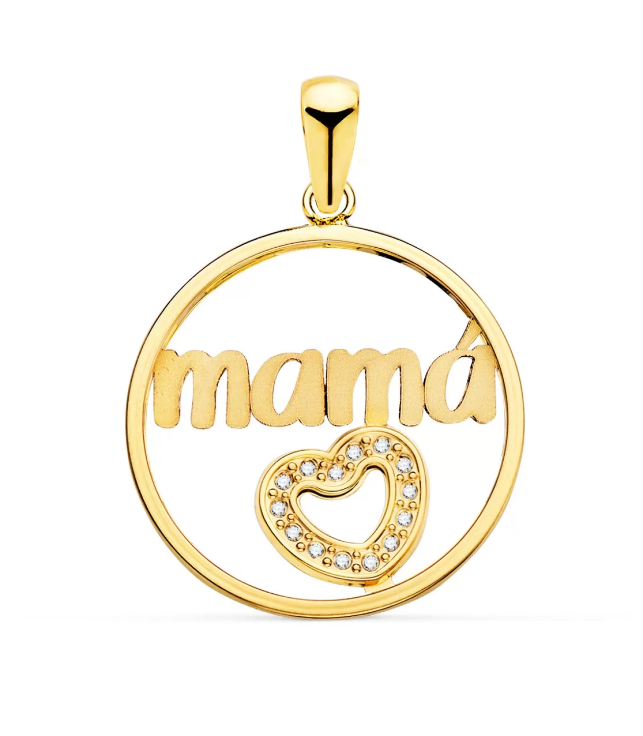 Colgante Mama Oro 18K Redondo Corazon<Alda Joyeros Cheap