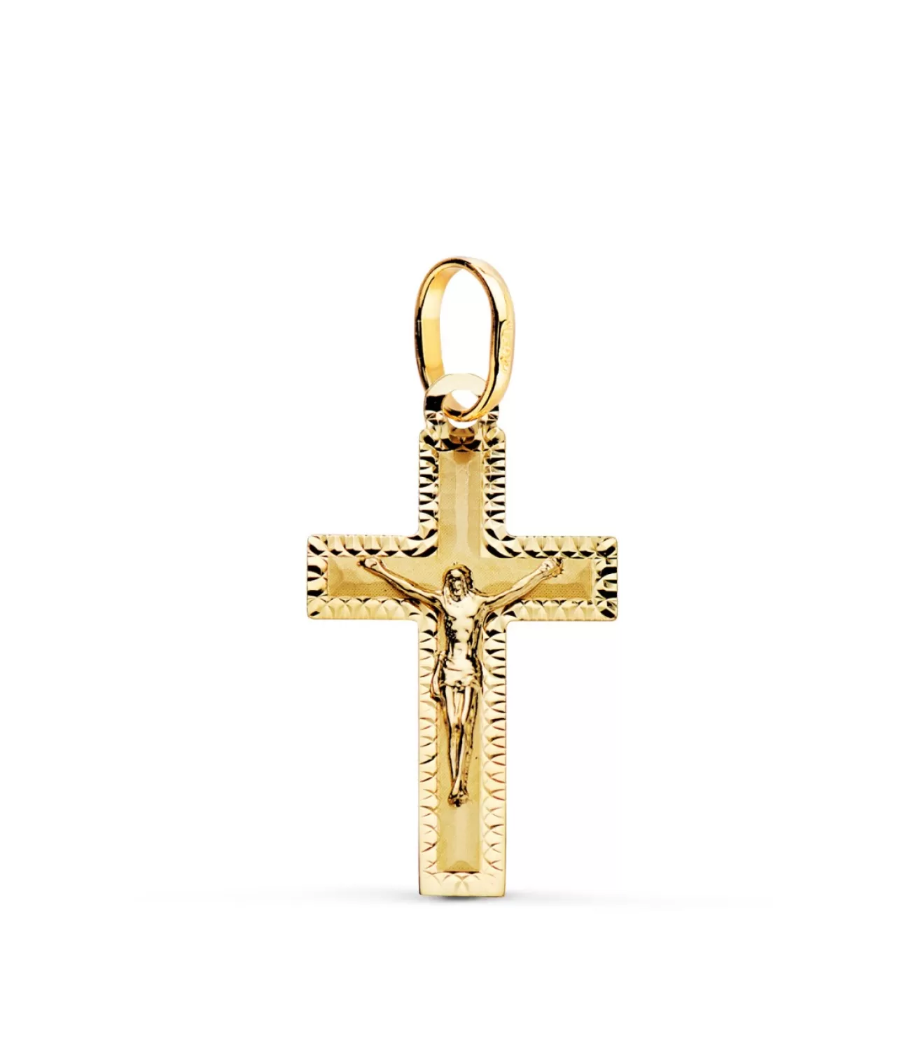 Cruz Con Cristo Oro 18K 23Mm Tallada<Alda Joyeros Sale