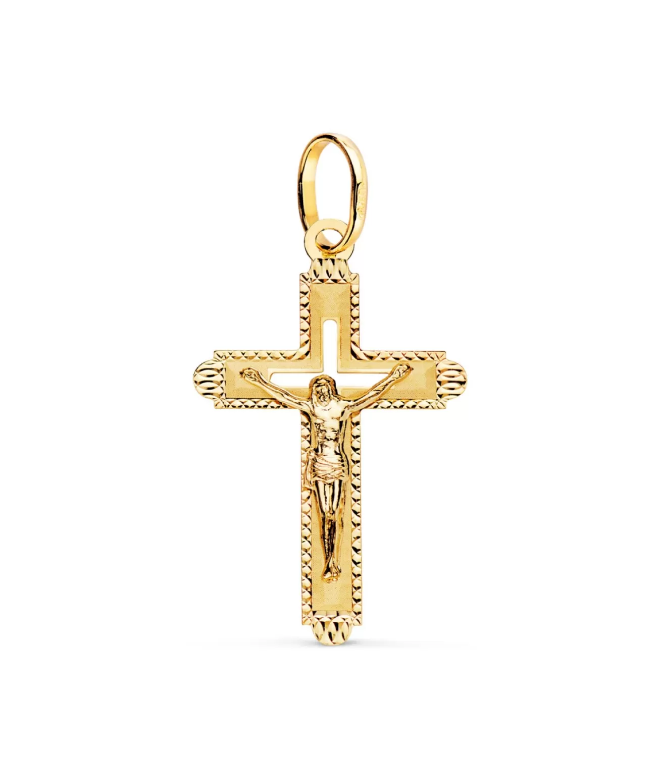 Cruz Con Cristo Oro Amarillo 18 K 27 Mm<Alda Joyeros New