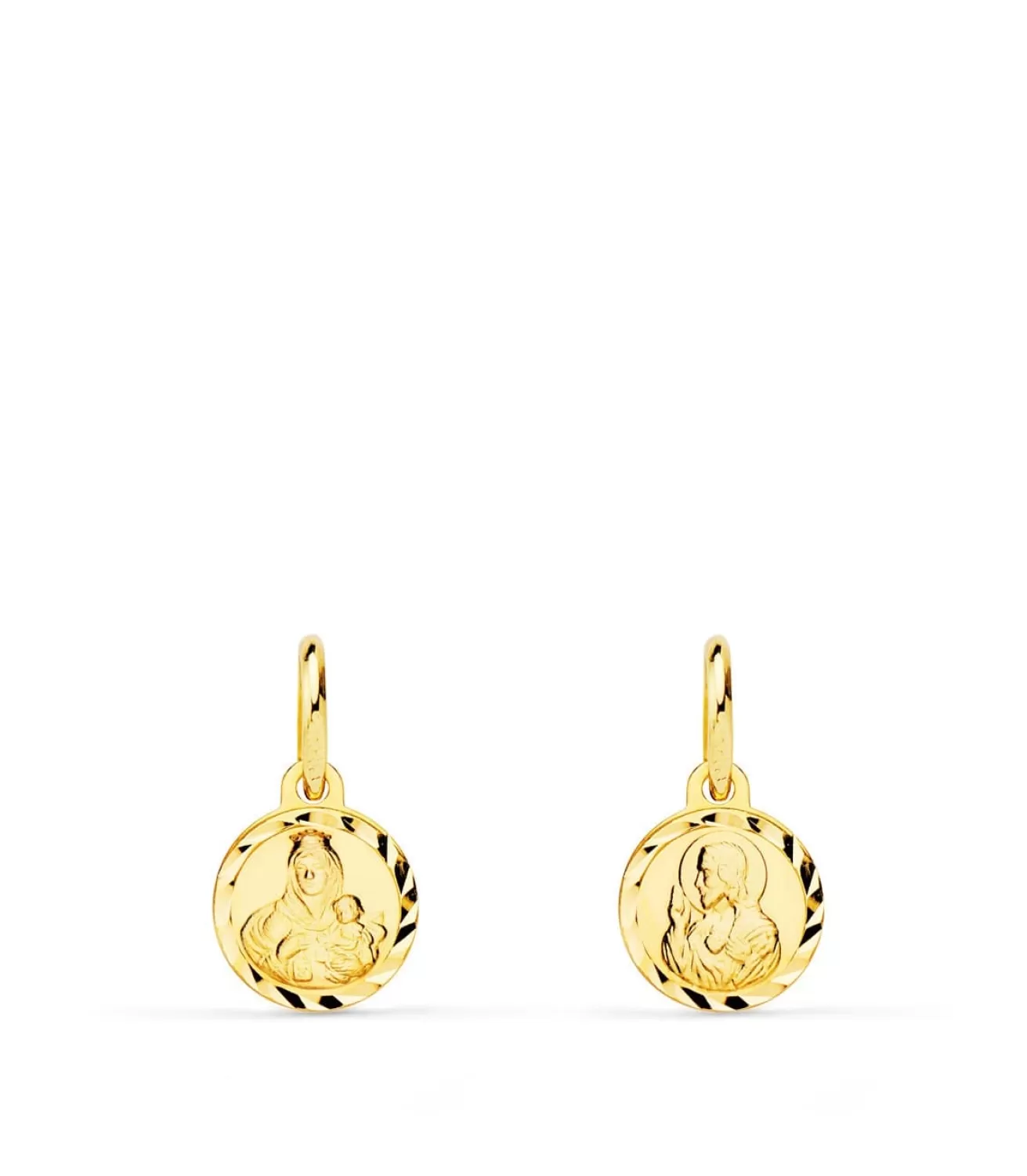 Escapulario Corazon Jesus-V.Carmen Mini Oro 18Ktes<Alda Joyeros Discount