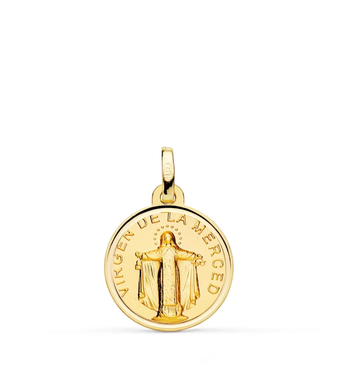 Medalla Virgen De La Merced Oro 18K 16Mm Bisel<Alda Joyeros Shop