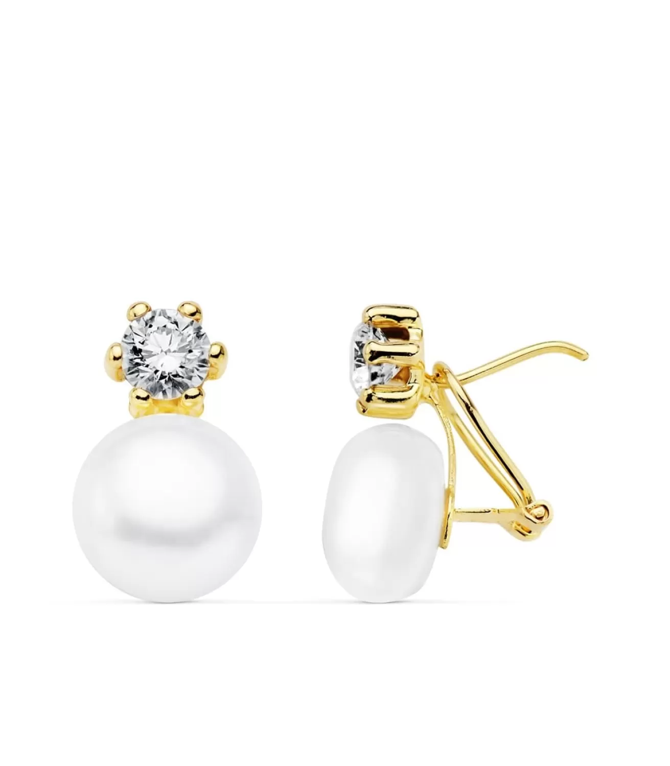 Pendientes Ariel Perlas Cultivadas Oro Amarillo 18 K 17 Mm<Alda Joyeros Outlet