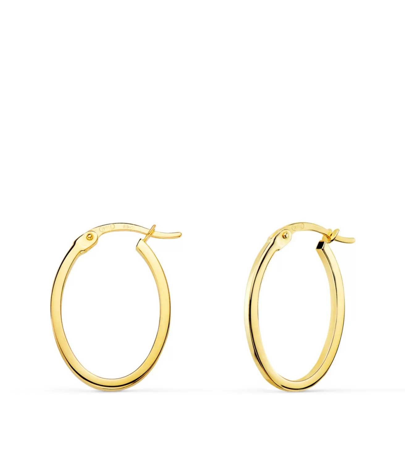 Pendientes Aros Oval Oro 18K 19Mm<Alda Joyeros Fashion