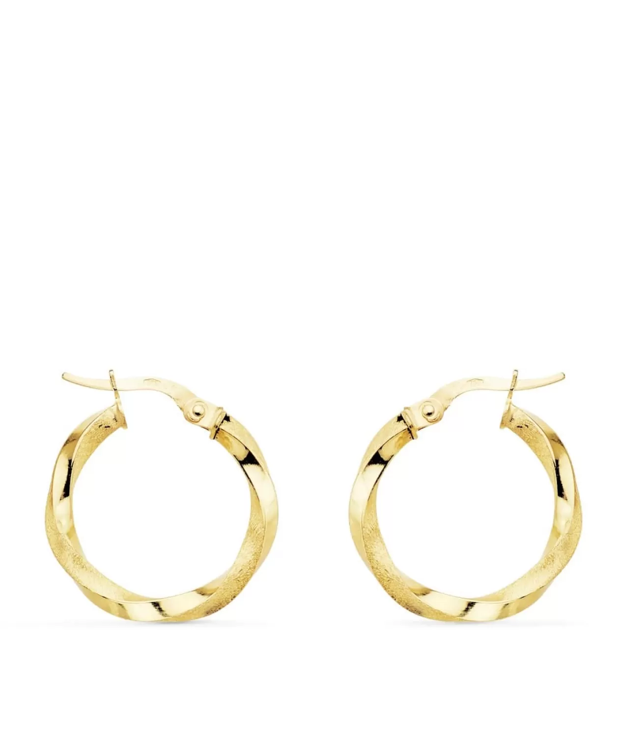 Pendientes Aros Twisted Oro Amarillo 18 Kilates 20 Mm<Alda Joyeros New