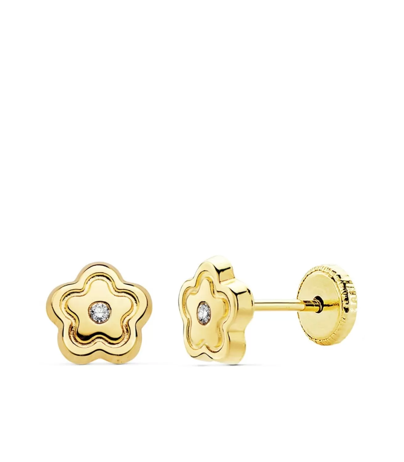 Pendientes Niña Siri Flor Niña Oro 18 K 6 Mm<Alda Joyeros Fashion