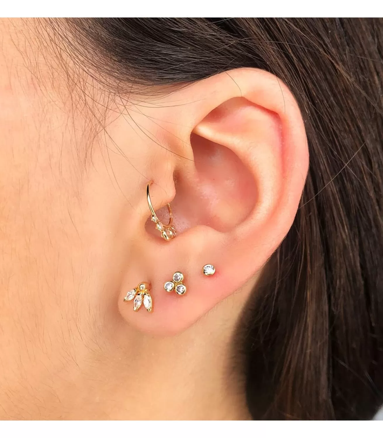 Piercing Stud Oro Amarillo 18K Circonita 2,5Mm<Alda Joyeros New