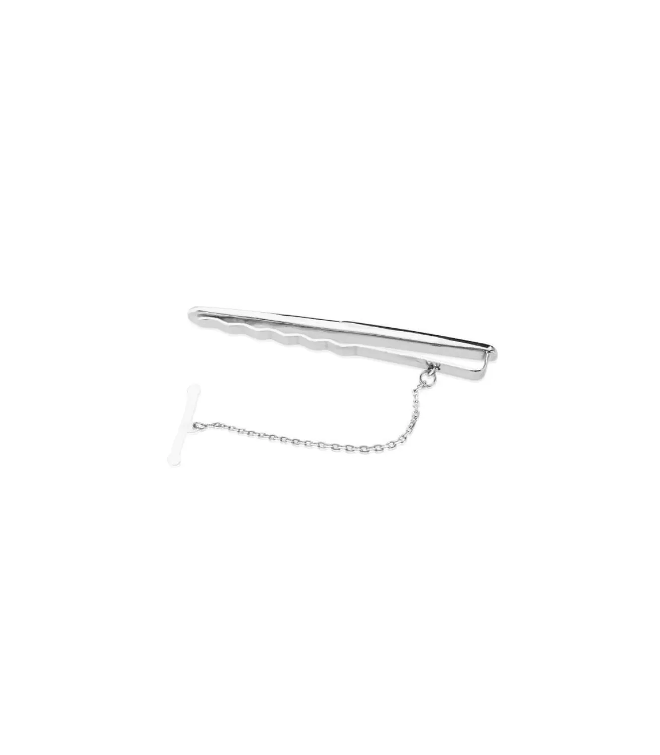 Pisacorbatas Matizado Oro Blanco 18 Ktes<Alda Joyeros Sale