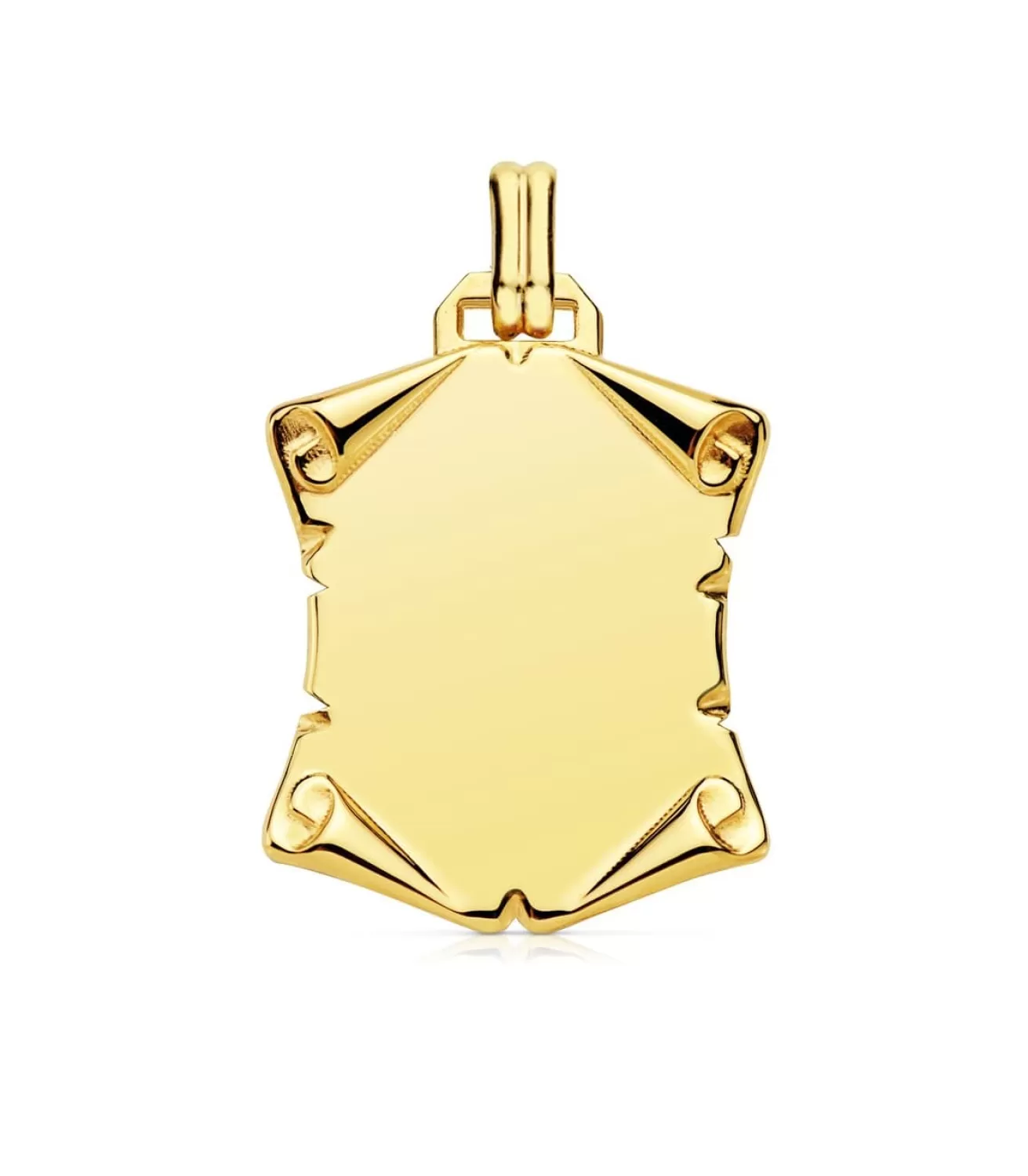 Placa Pergamino Liso Oro Amarillo 18 K 25 Mm<Alda Joyeros Online