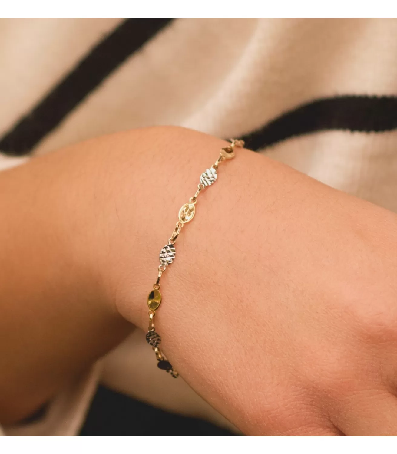 Pulsera Mujer Beirut Oro Bicolor 18K<Alda Joyeros Outlet