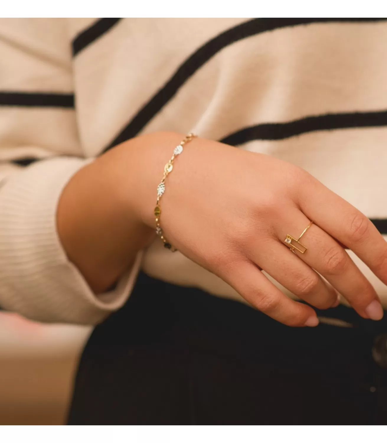 Pulsera Mujer Beirut Oro Bicolor 18K<Alda Joyeros Outlet