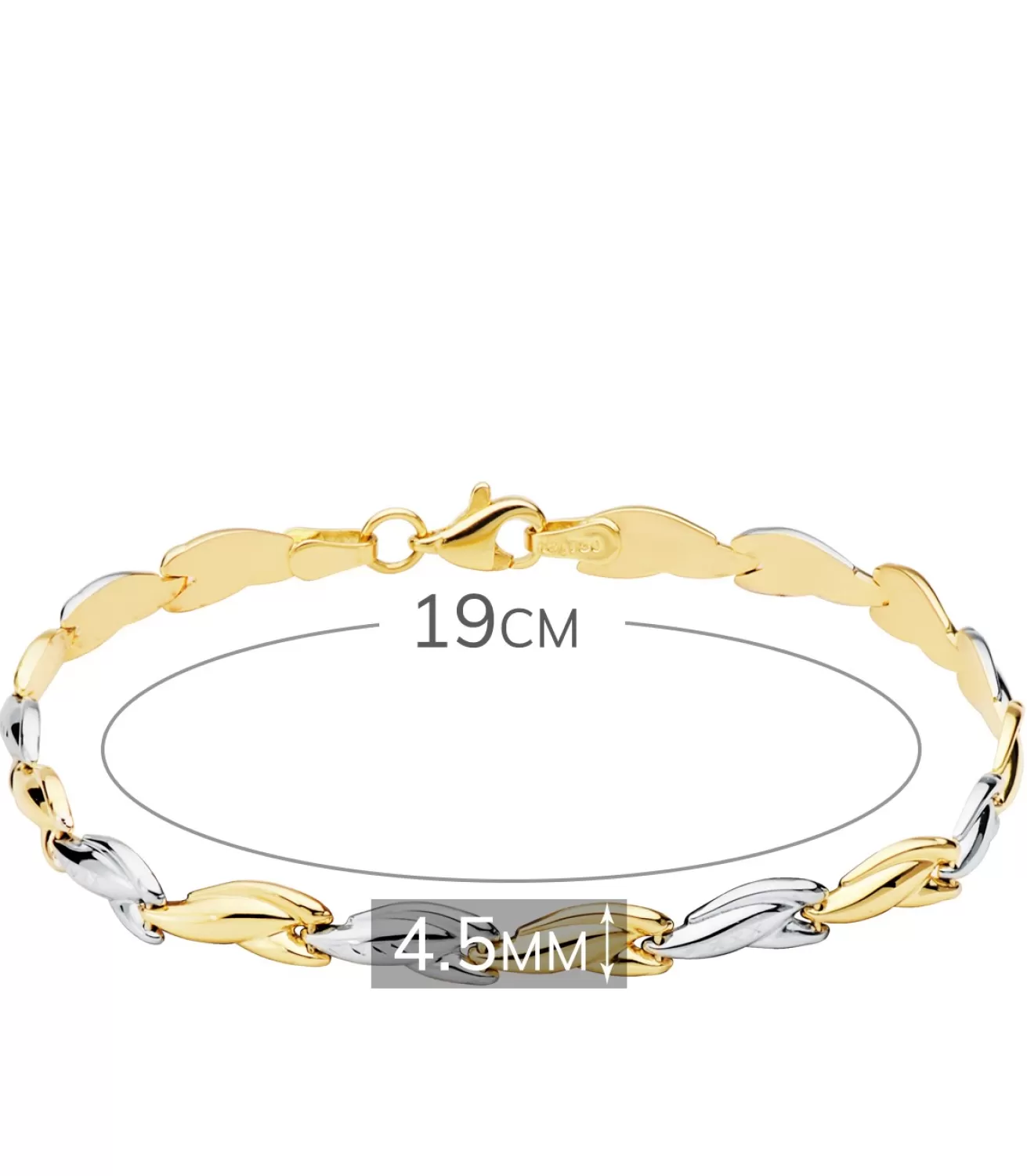 Pulsera Mujer Dakar Oro Bicolor 18K<Alda Joyeros Store