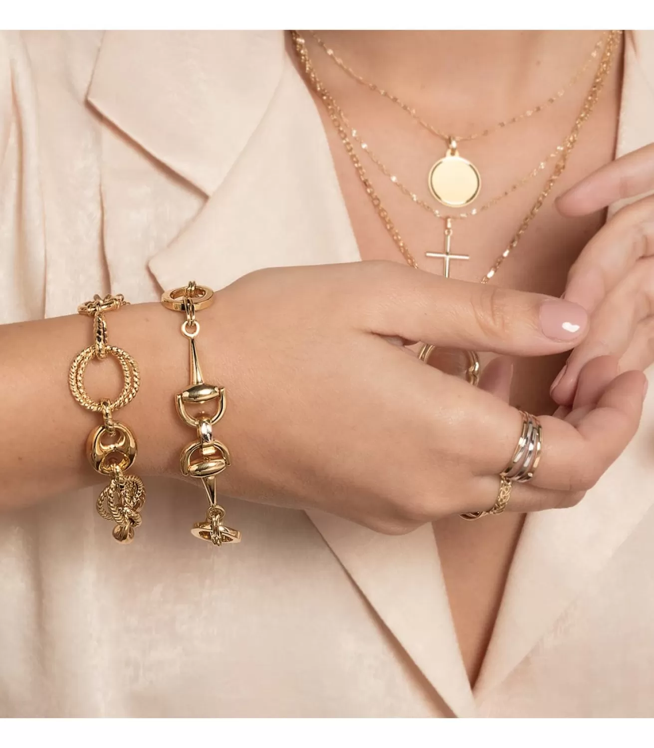 Pulsera Mujer Estribos Oro Amarillo 18K<Alda Joyeros Hot