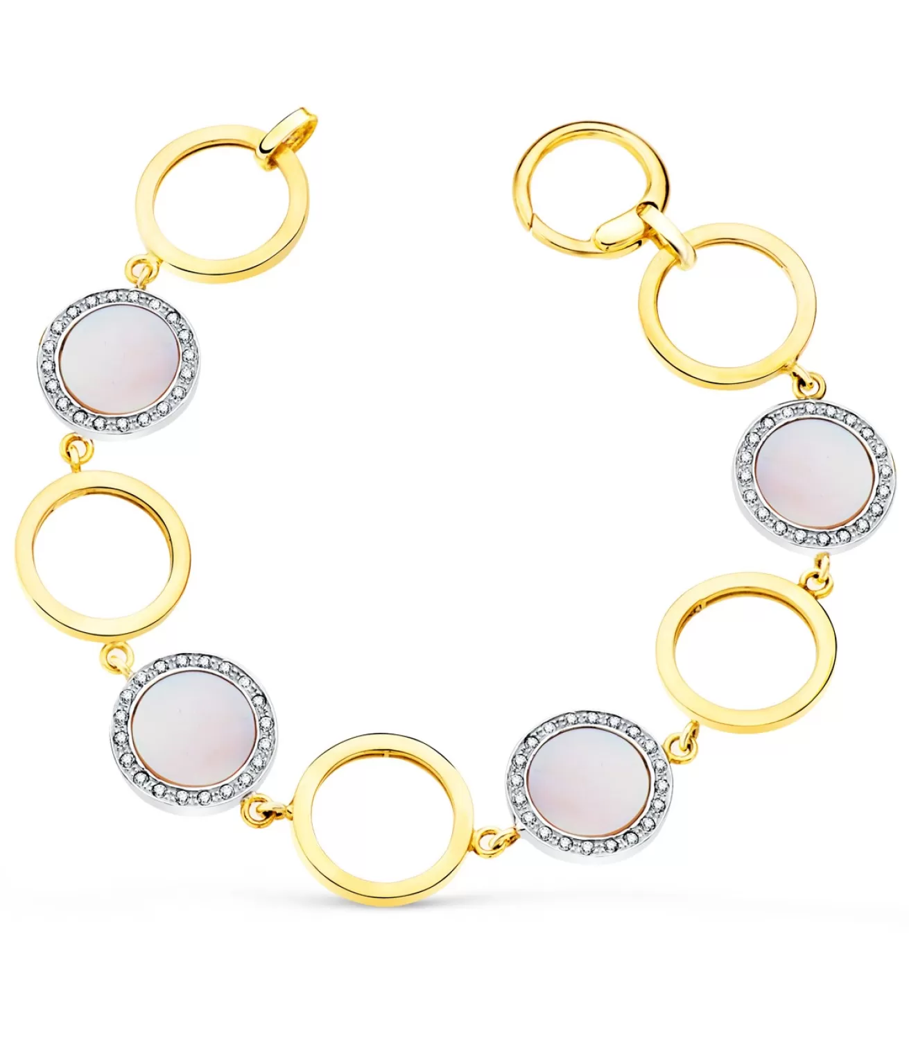 Pulsera Mujer Oro Bicolor 18K Hechizo<Alda Joyeros Fashion