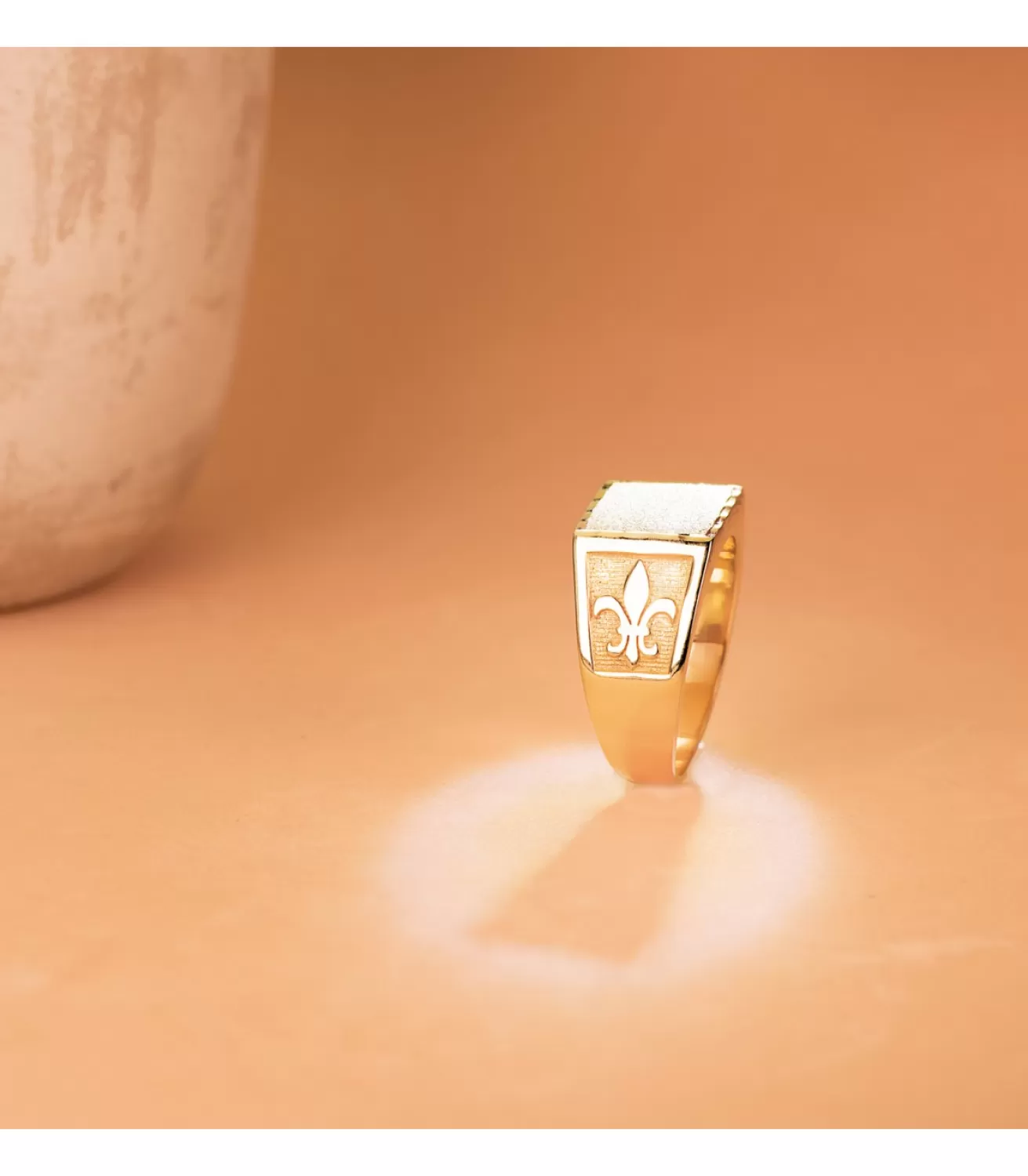 Sello De Oro Hombre Flor De Lis 18K<Alda Joyeros Online