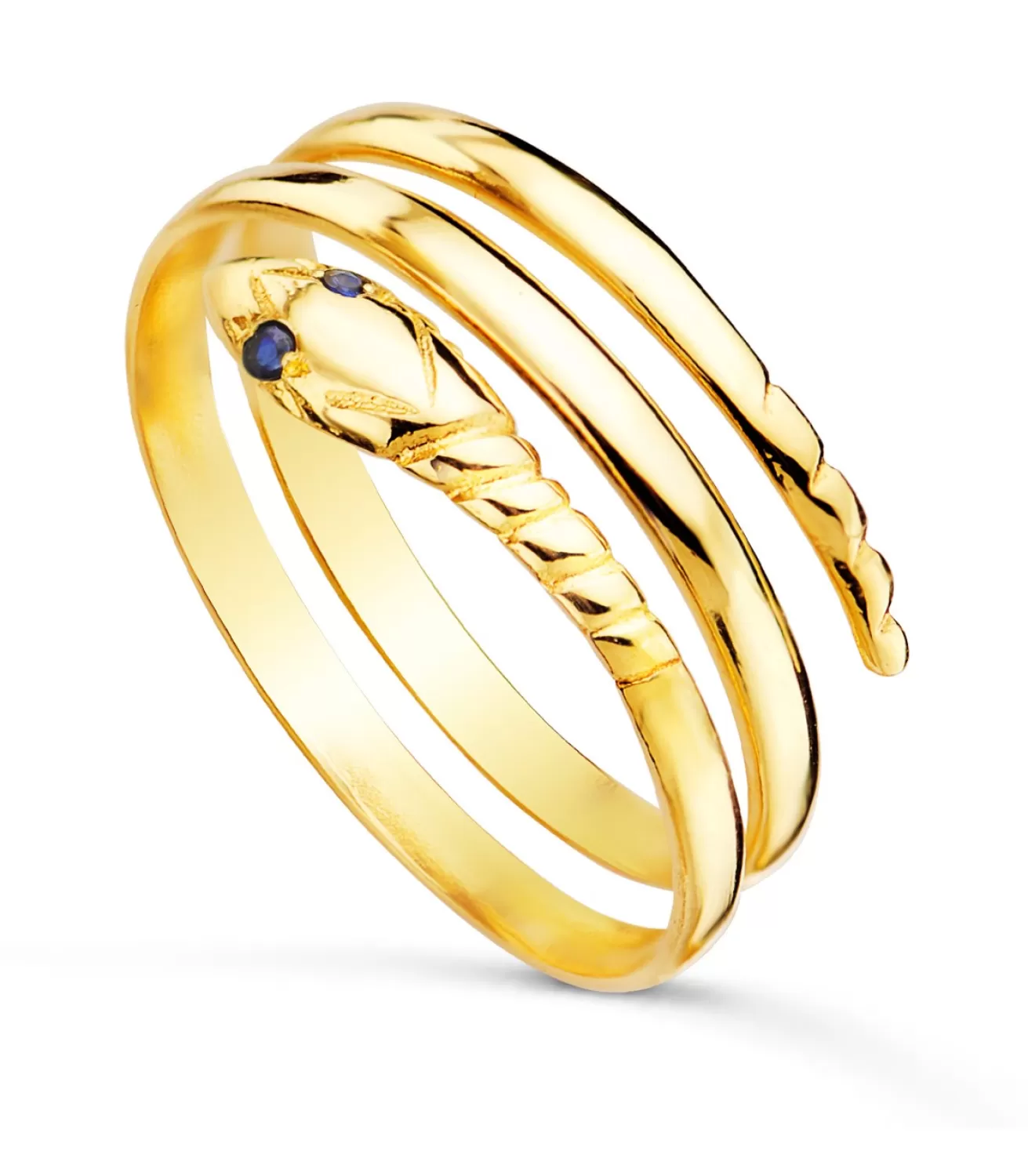 Sortija Serpiente Oro Amarillo Sonia 18 Ktes Zafiro<Alda Joyeros Best