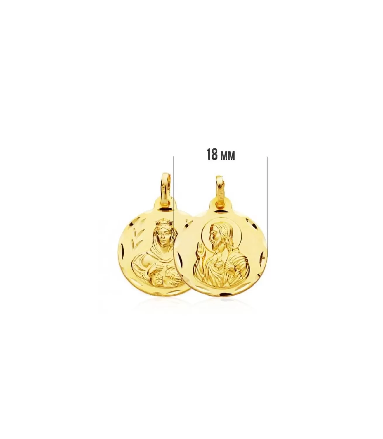 V. Carmen/Corazon De Jesus 9 Ktes 18 Mm<Alda Joyeros New